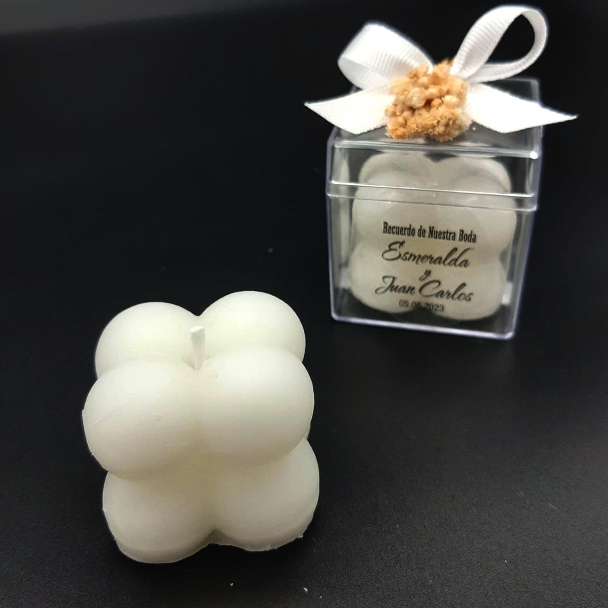 detalles boda para invitados, regalito ideal como regalo recuerdos communion vela de burbujas personalizadas Regalito Invitados, Bautizo, Boda