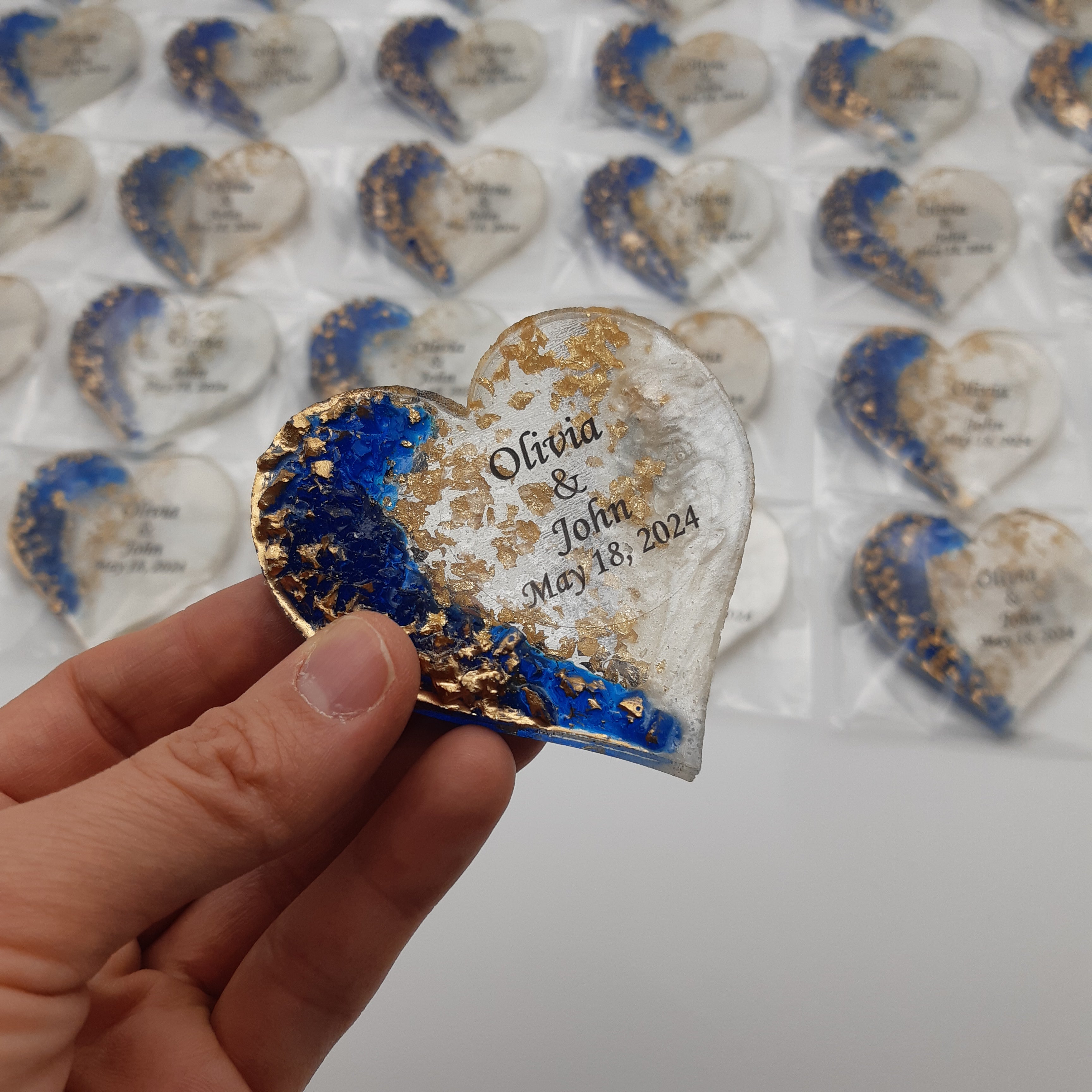 Detalles de boda para invitados, imán de nevera epoxi personalizado, Comunión, Bautizo, detalles de boda, regalo para invitados, ideal como recuerdo de comunión