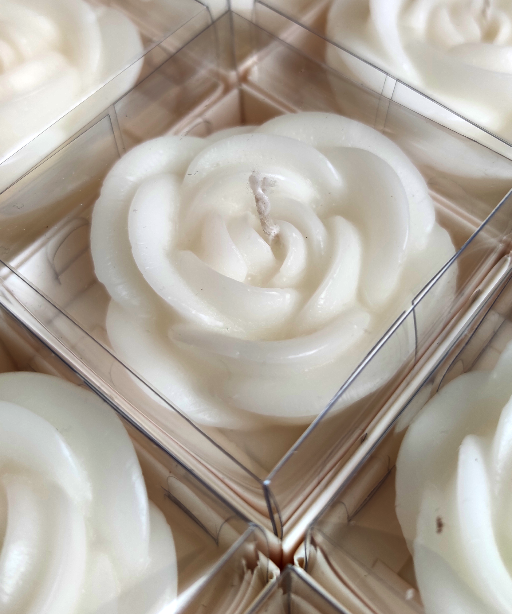 Vela de boda con forma de rosa, regalo para invitados en bodas, despedidas de soltera y bautizos.