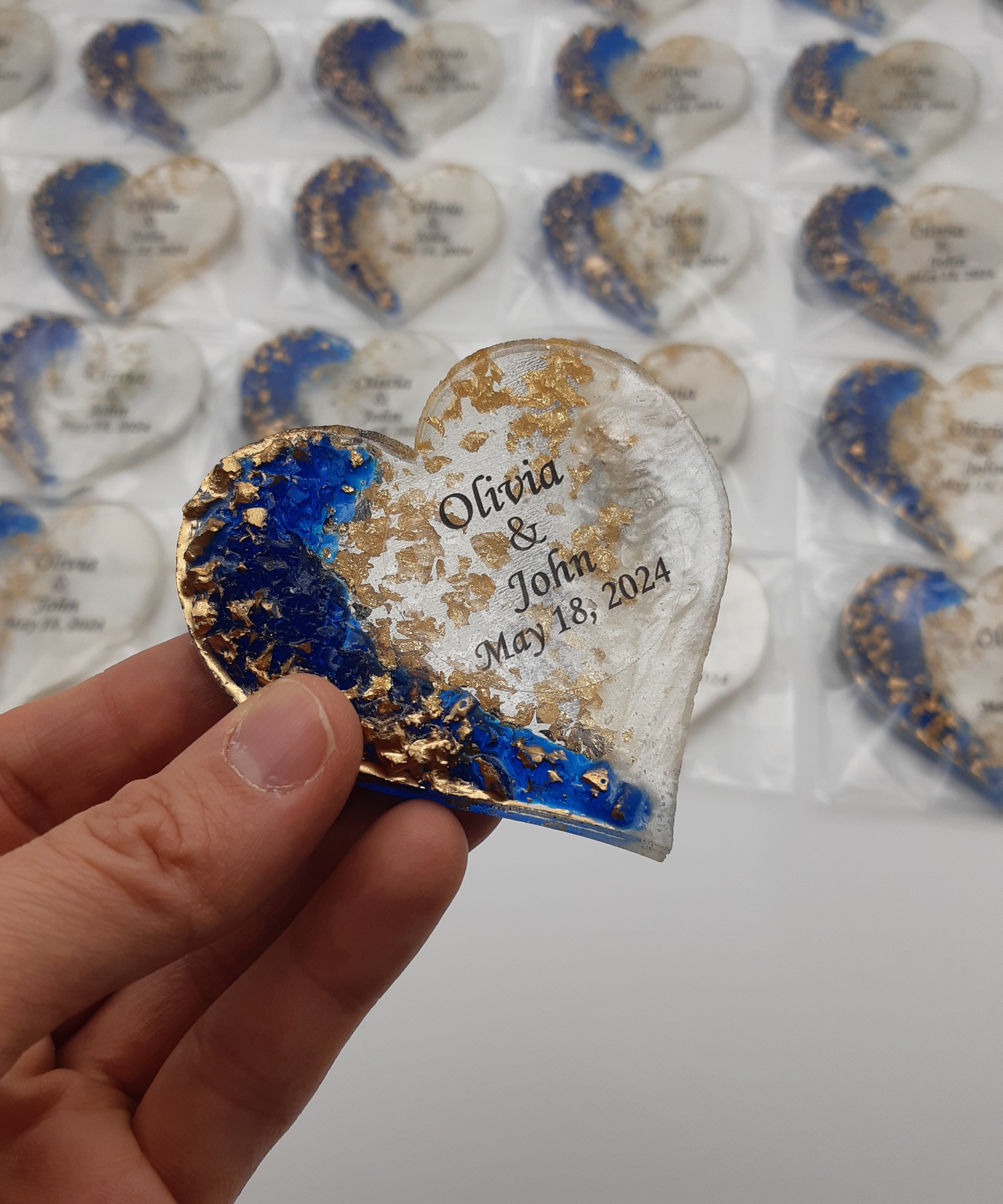 Detalles de boda para invitados, imán de nevera epoxi personalizado, Comunión, Bautizo, detalles de boda, regalo para invitados, ideal como recuerdo de comunión