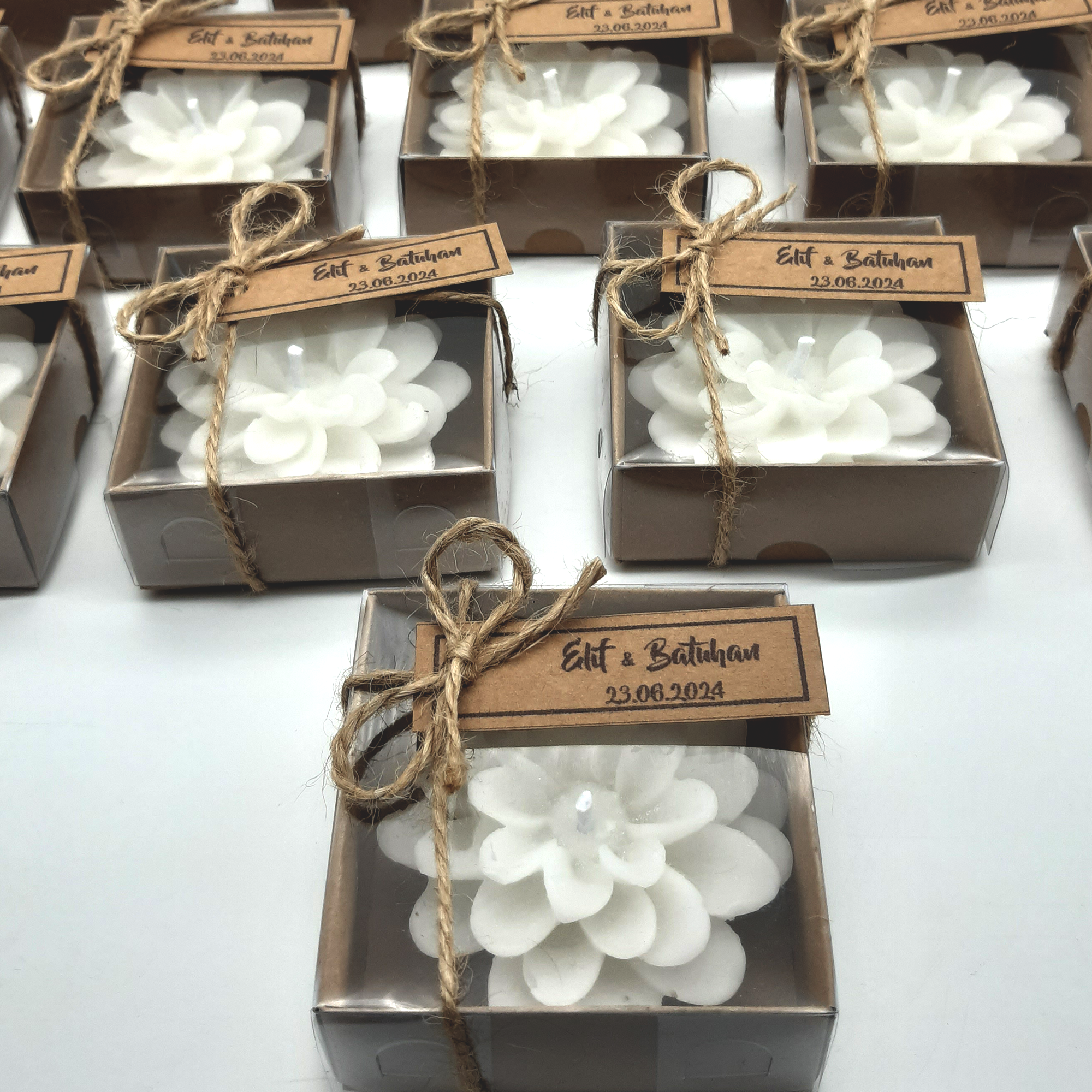 Ideal como regalo recuerdos comunion  detalles boda para invitados, vela con forma de flor de loto personalizadas Detalles Comunion, Bautizo, Boda, Regalito Invitados, i 