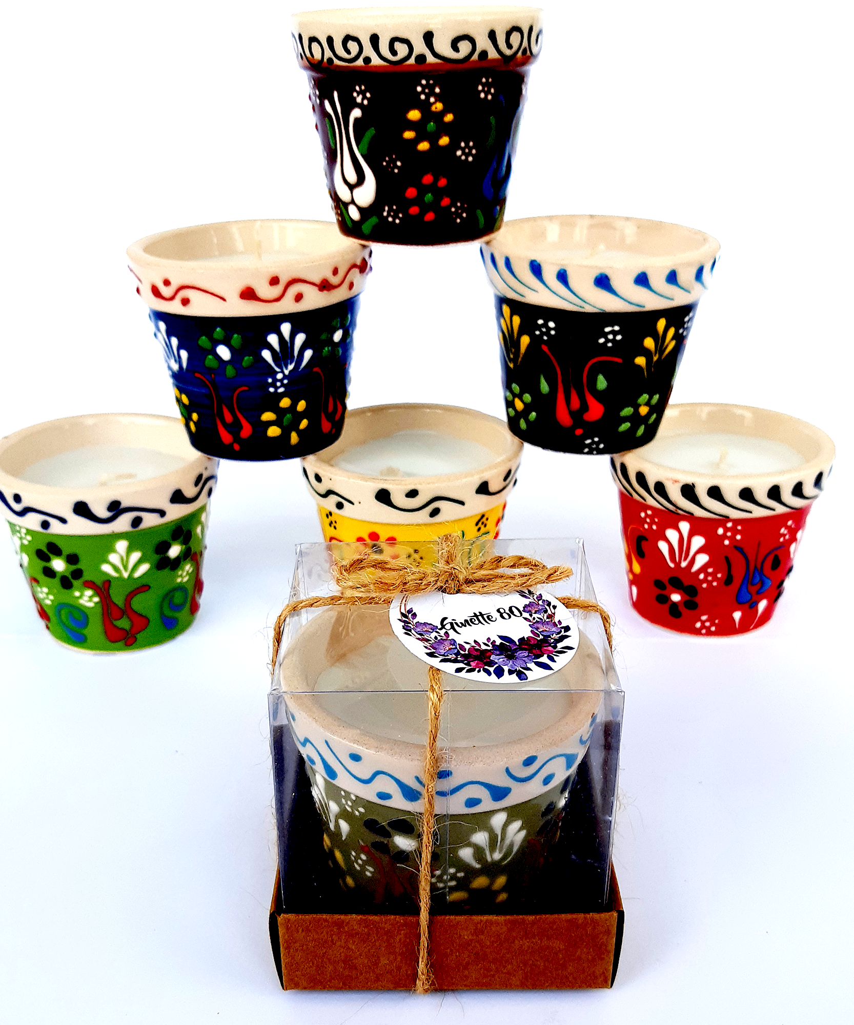 detalles boda para invitados, vela en vasija de cerámica personalizadas Regalito Invitados, regalito ideal como regalo recuerdos communion Bautizo, Boda