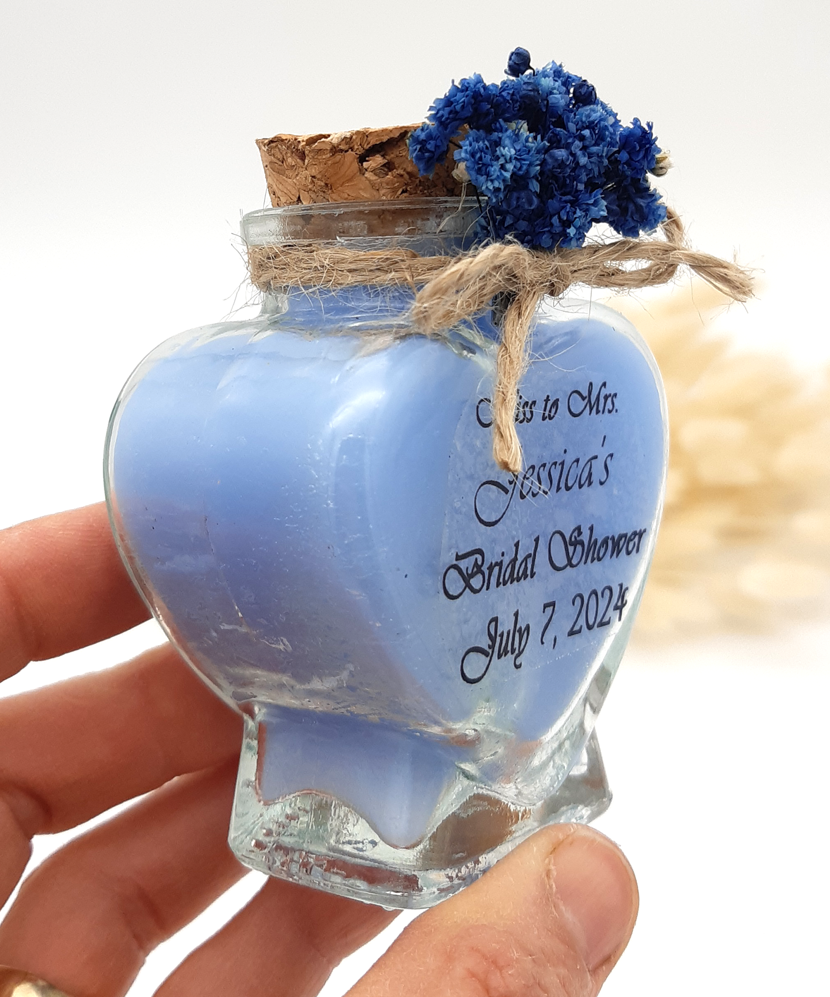 detalles boda para invitados, vela en vaso con forma de corazón personalizadas Regalito Invitados, regalito ideal como regalo recuerdos communion Bautizo, Boda