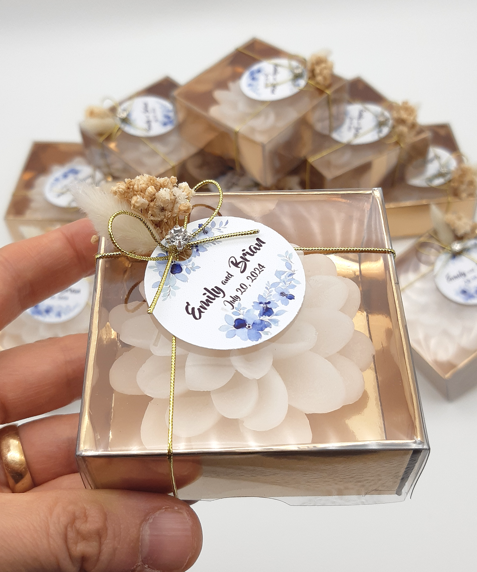 detalles boda para invitados, vela con forma de flor de loto personalizadas Detalles Comunion, Bautizo, Boda, Regalito Invitados, ideal como regalo recuerdos comunion  
