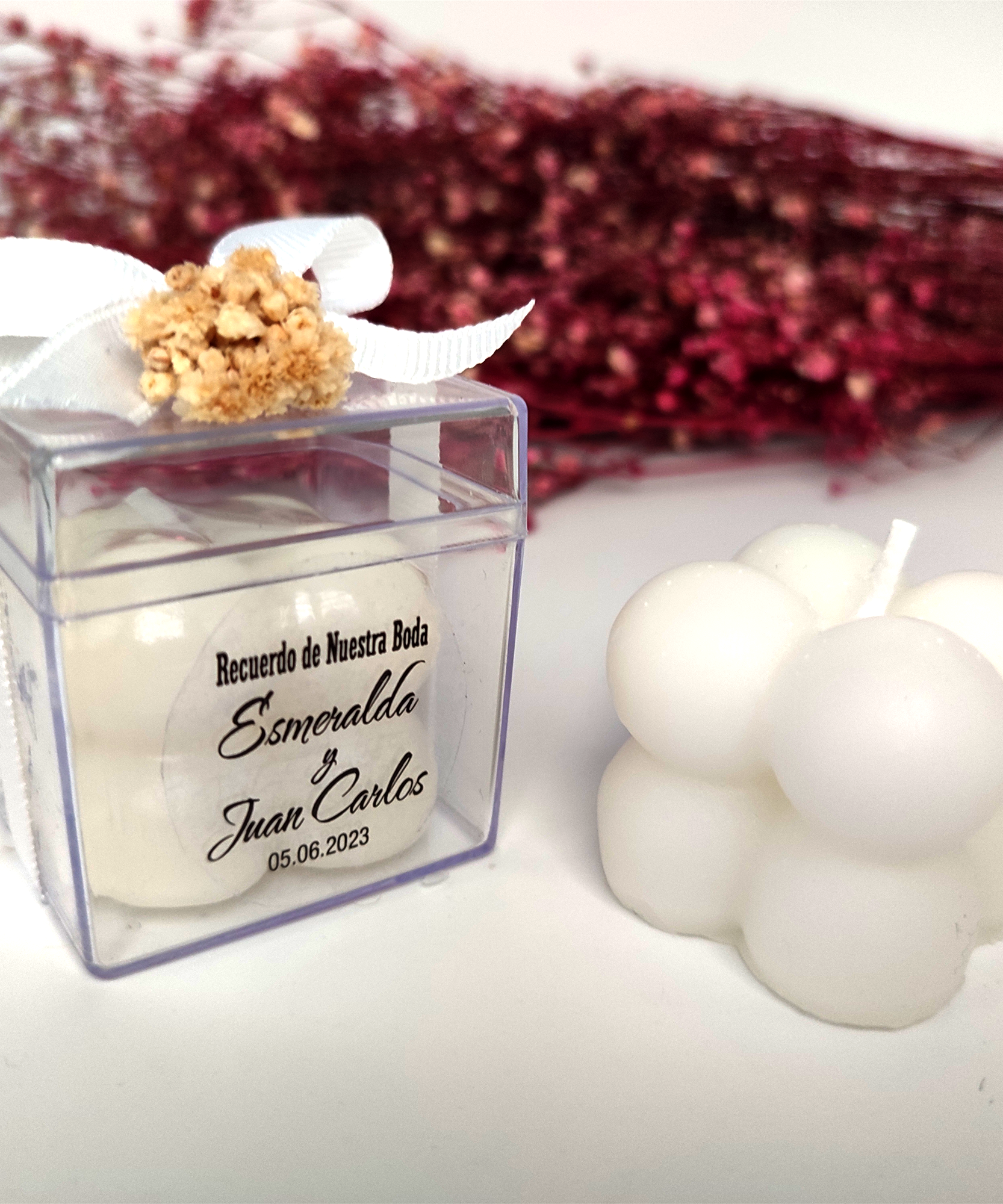 detalles boda para invitados, regalito ideal como regalo recuerdos communion vela de burbujas personalizadas Regalito Invitados, Bautizo, Boda