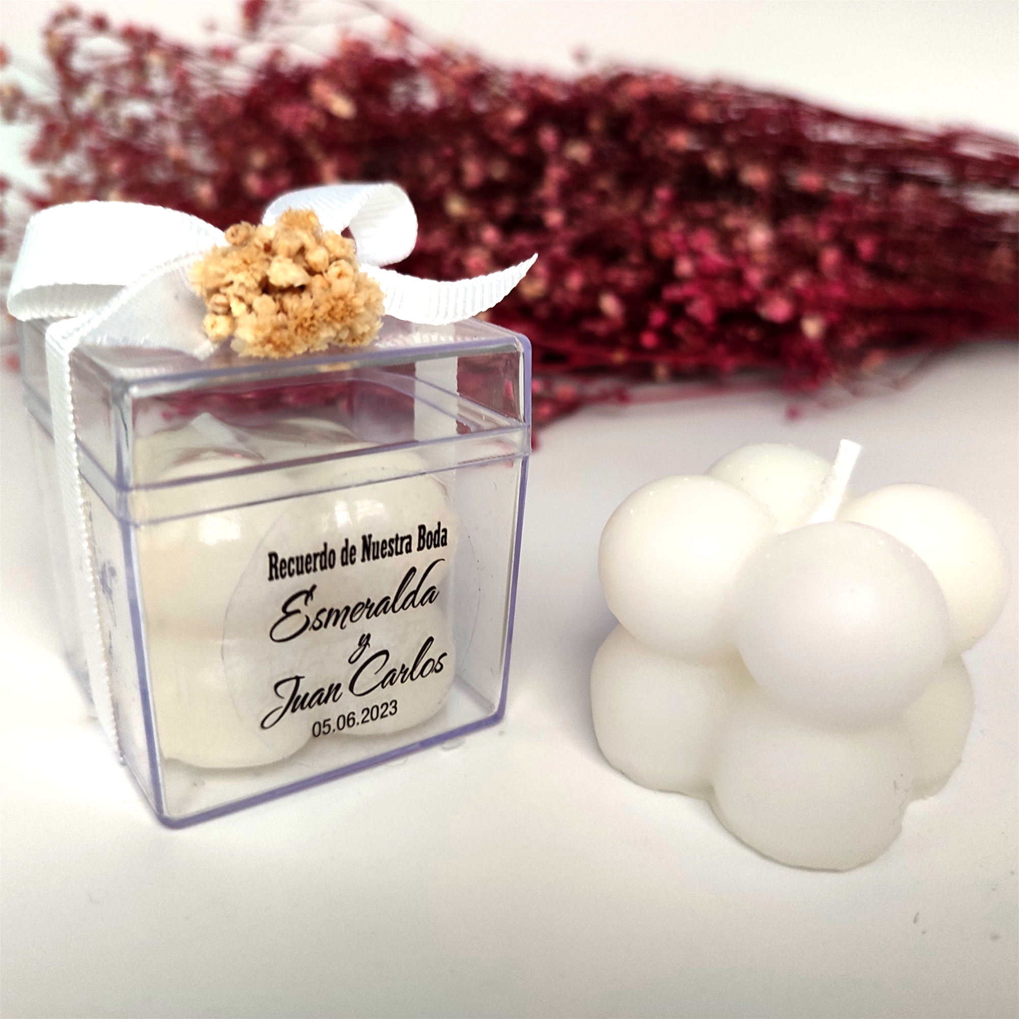 detalles boda para invitados, regalito ideal como regalo recuerdos communion vela de burbujas personalizadas Regalito Invitados, Bautizo, Boda