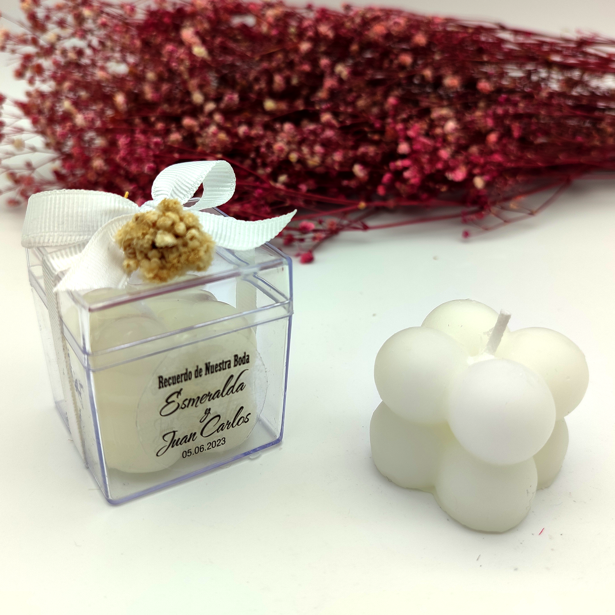 detalles boda para invitados, regalito ideal como regalo recuerdos communion vela de burbujas personalizadas Regalito Invitados, Bautizo, Boda