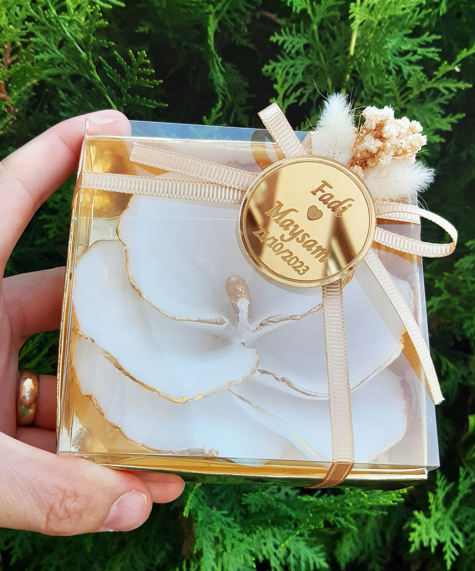 Detalles de boda para invitados, flor de orquídea en forma de vela personalizado, Comunión, Bautizo, detalles de boda, regalo para invitados, ideal como recuerdo de comunión