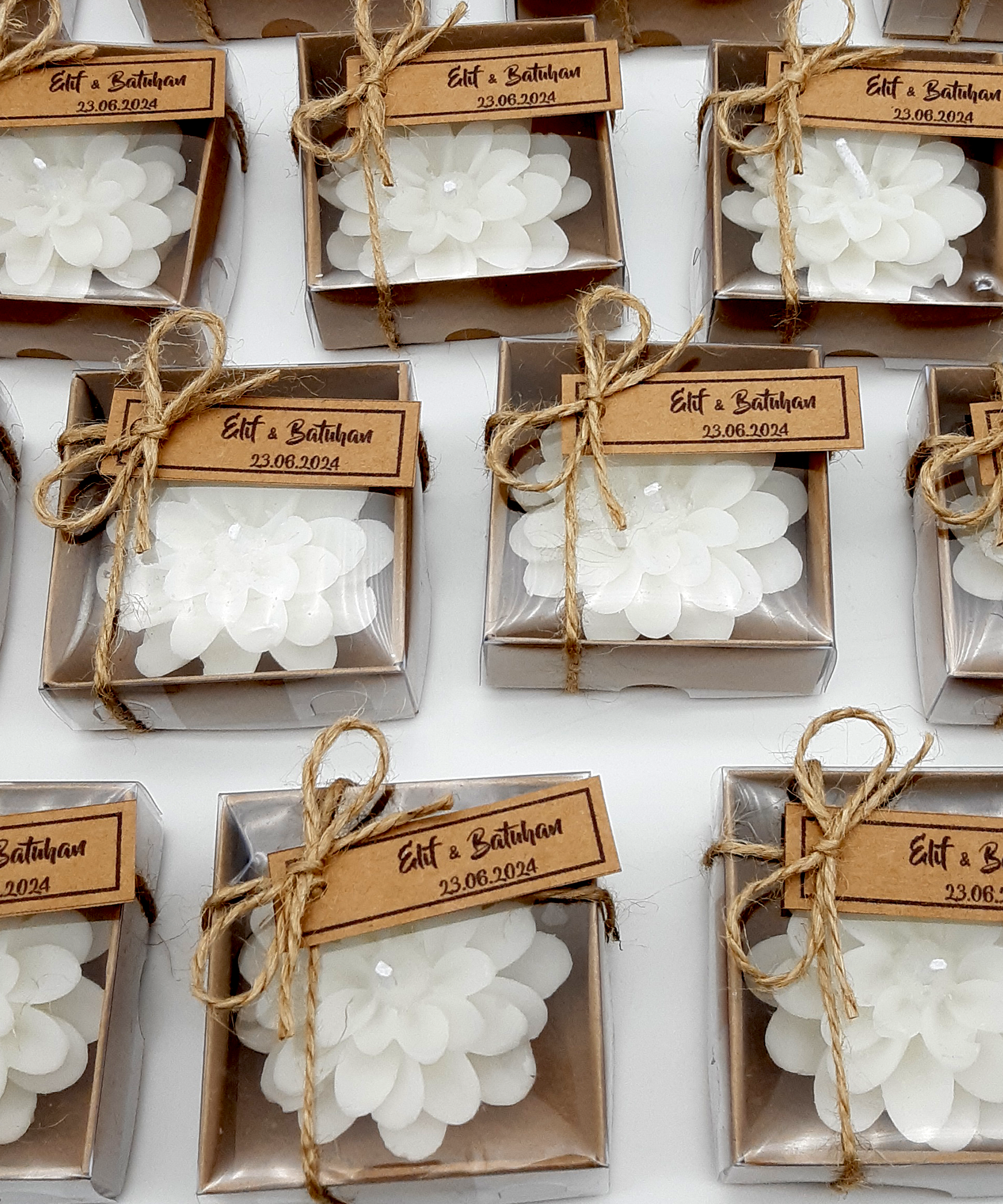 Ideal como regalo recuerdos comunion  detalles boda para invitados, vela con forma de flor de loto personalizadas Detalles Comunion, Bautizo, Boda, Regalito Invitados, i 